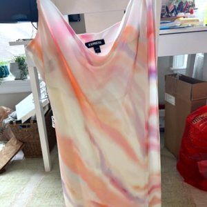 NWT Express Satin Cowl Neck Mini Slip Dress